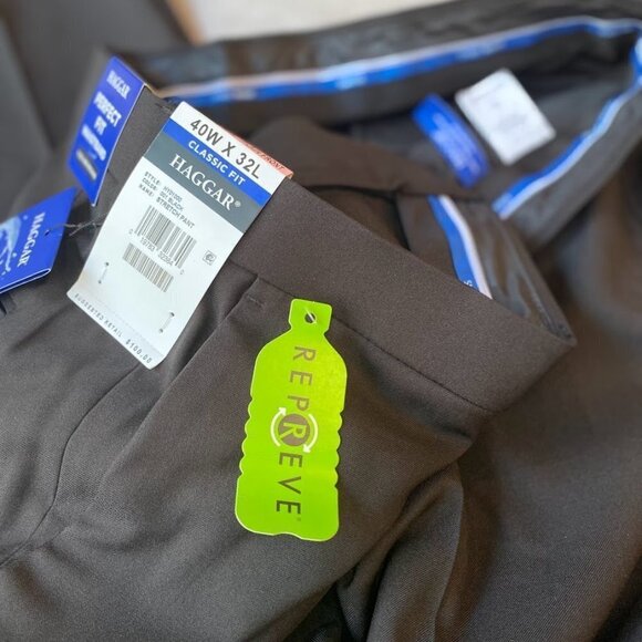 Haggar Men's Smart Wash Premium Stretch Classic Fit Solid Suit Separates - Picture 3 of 8